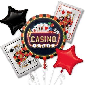 Roll the Dice Balloons, Sign, Decorations, and Cut Out (Casino Theme)
